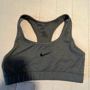 NIKE Pro Victory Dri-fit grey razor-back sports bra Size small